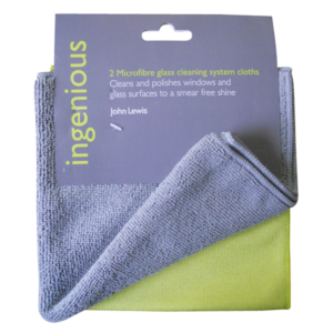 Microfibre glass cleaning system cloths